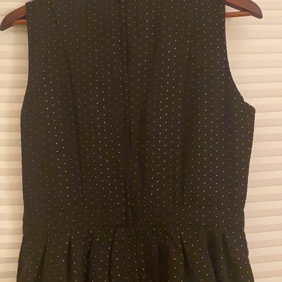 Size 4 RW&Co black and gold Polka dot HOLIDAY dress - Picture 5 of 6